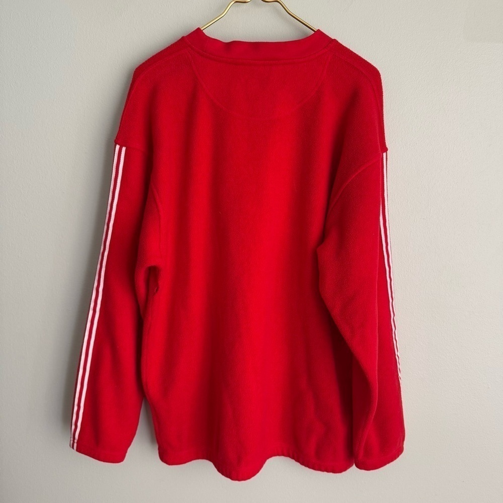 Vtg 90s Y2K Detroit Red Wings fleece pullover crewneck embroidered red size XL - Picture 2 of 5